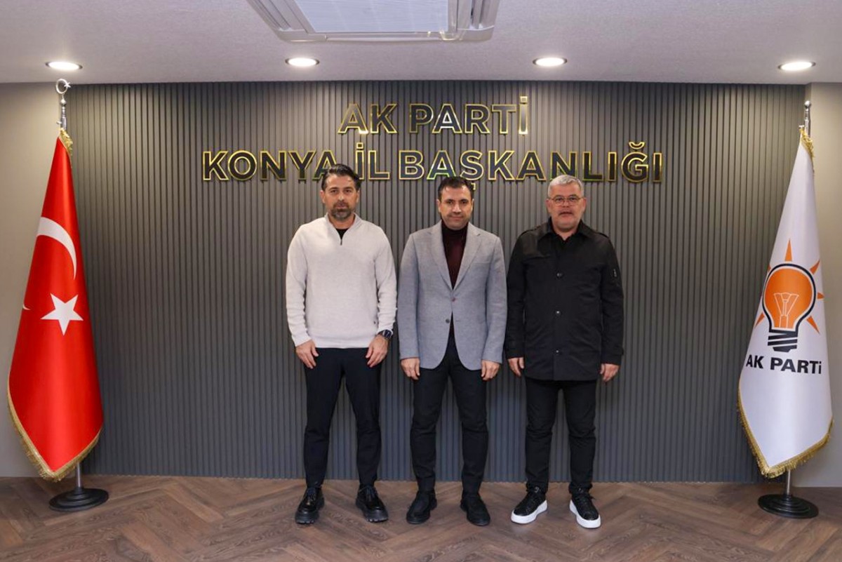Konyaspor Başkanı Atiker ve Teknik Direktör Palut AK Parti İl Başkanı Özgökçen'i Ziyaret Etti