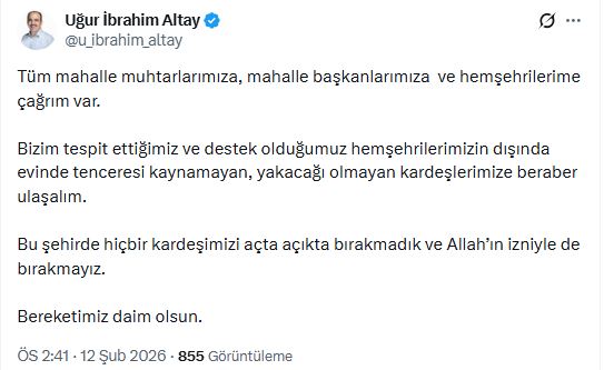 Başkan Altay: 