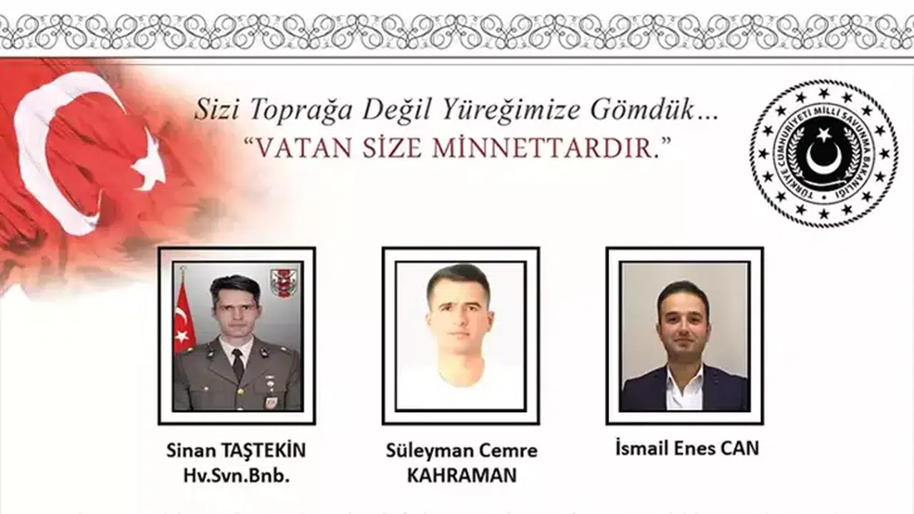 Şehitlerin Kimlikleri Belli Oldu