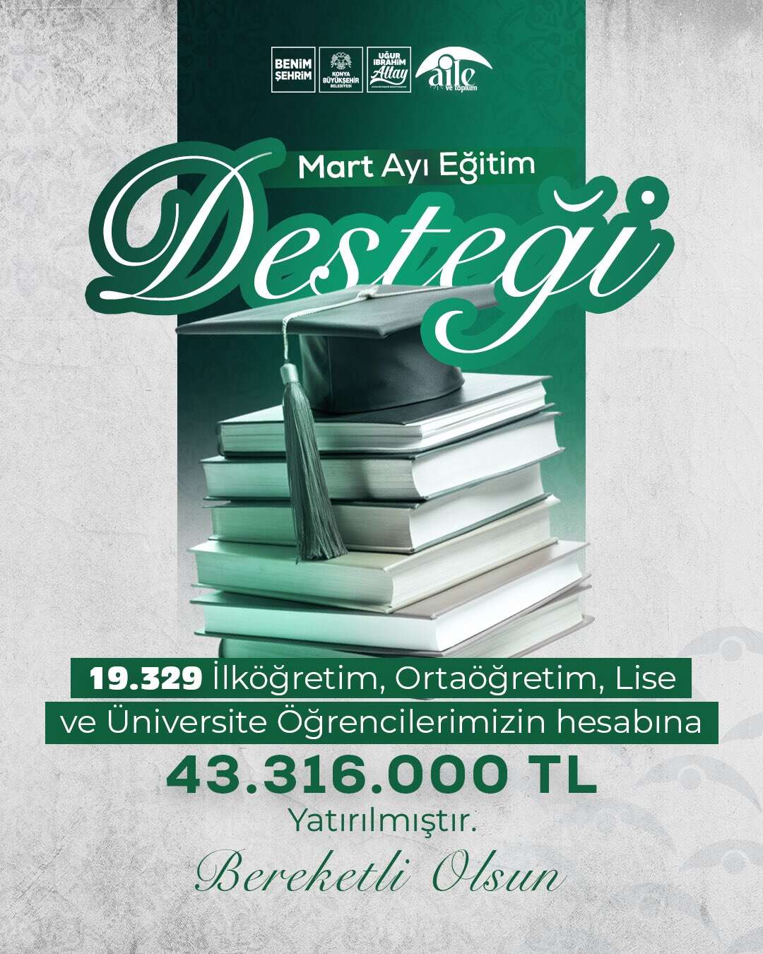 43 Milyon TL Öğrencilerin Hesabına Yattı
