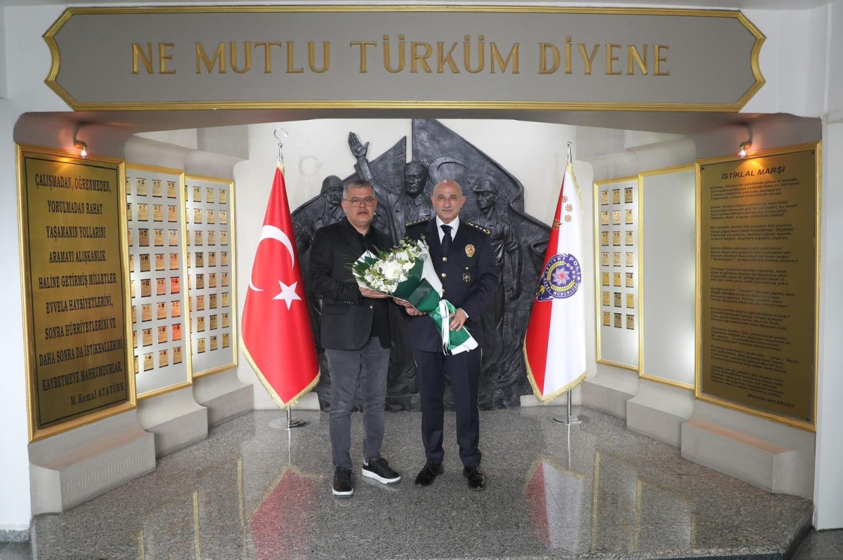 Ömer Atiker, İl Emniyet Müdürü Maksut Yüksek’i Polis Haftası Dolayısıyla Ziyaret Etti