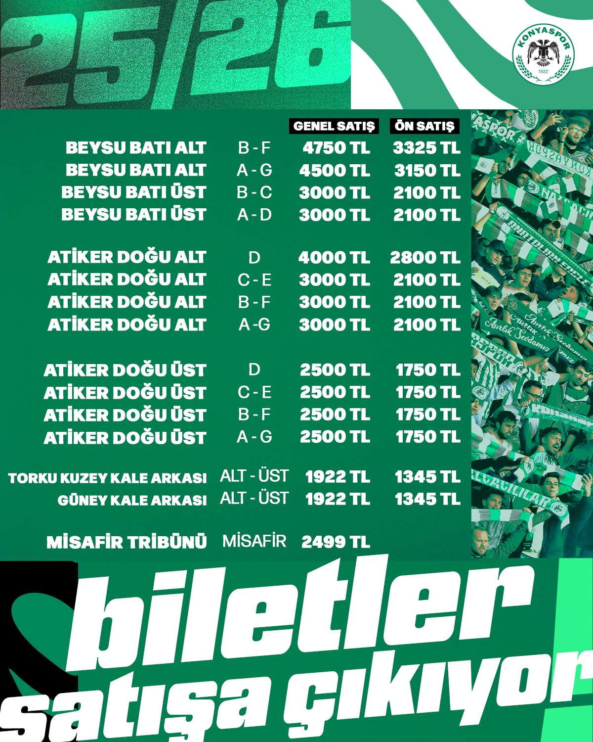 Fenerbahçe Maçı Biletleri Satışa Çıkıyor