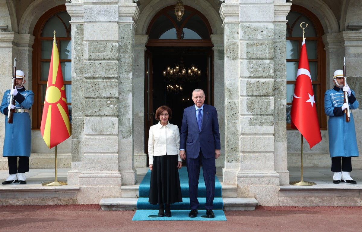 Cumhurbaşkanı Erdoğan, Kuzey Makedonya Cumhurbaşkanı Siljanovska İle Görüştü