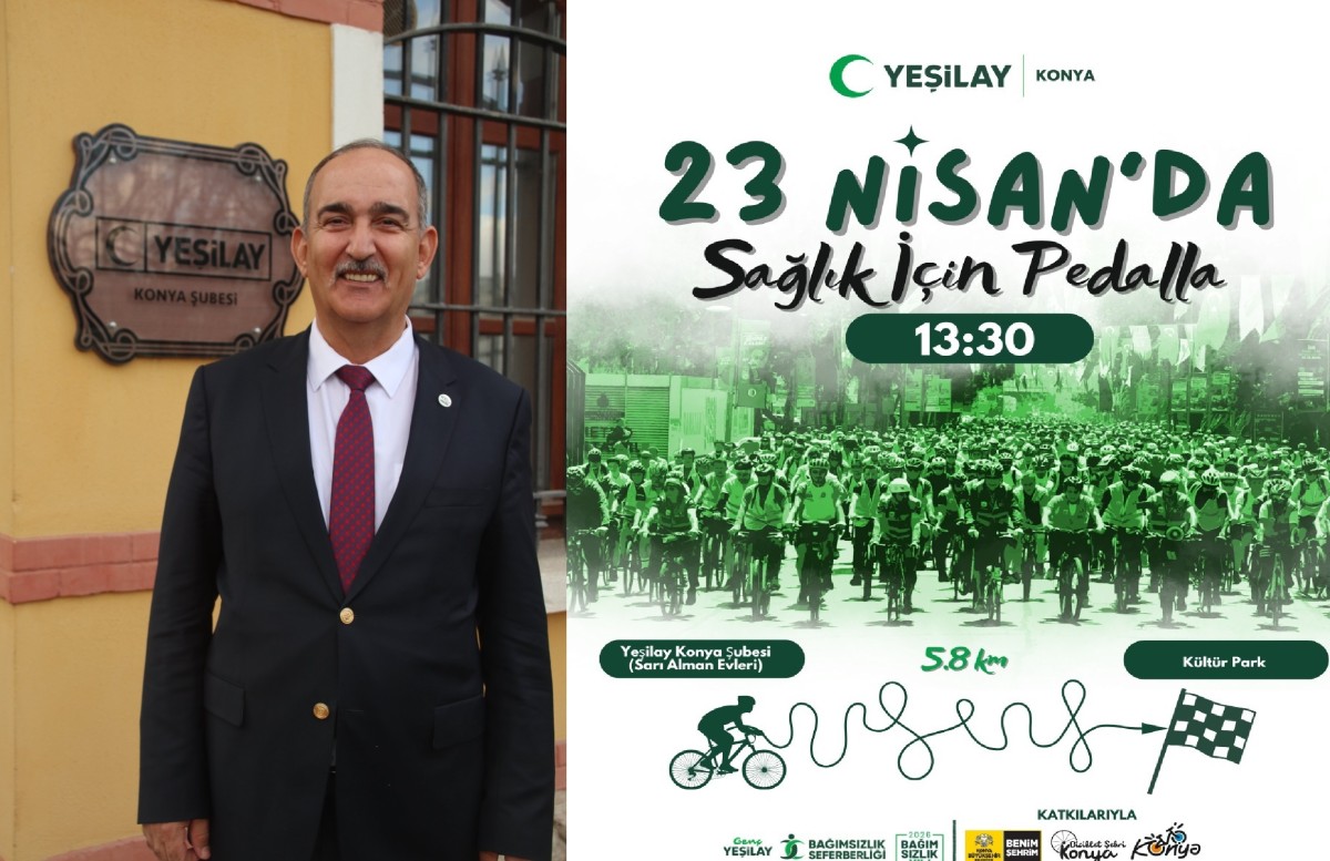 Yeşilay Konya’dan 23 Nisan’da “Sağlık İçin Pedalla” Etkinliği