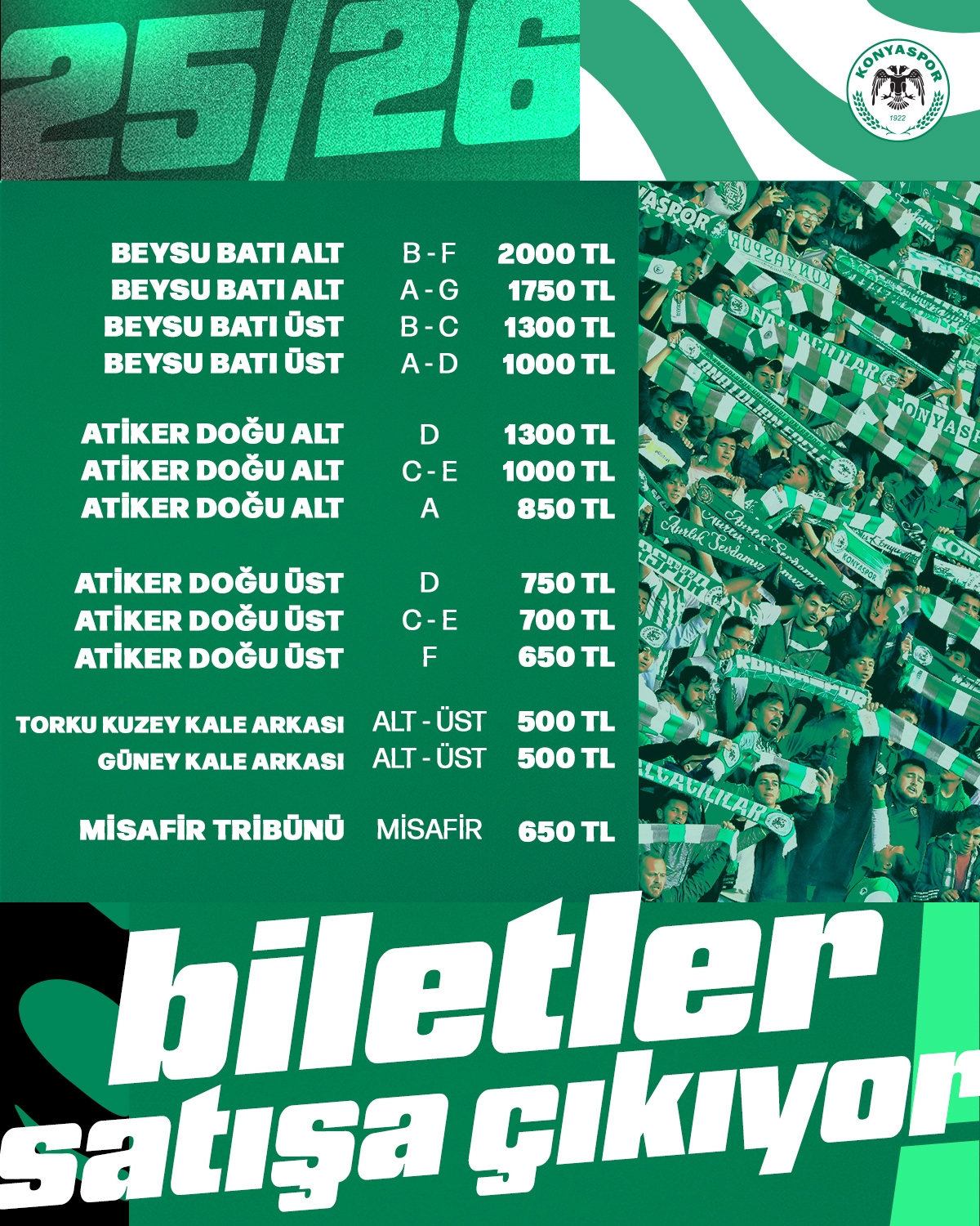 Konyaspor'da Trabzonspor Maçı Biletleri Satışa Çıkıyor