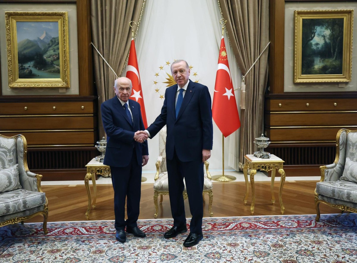 Cumhurbaşkanı Erdoğan, MHP Genel Başkanı Bahçeli’yi Kabul Etti