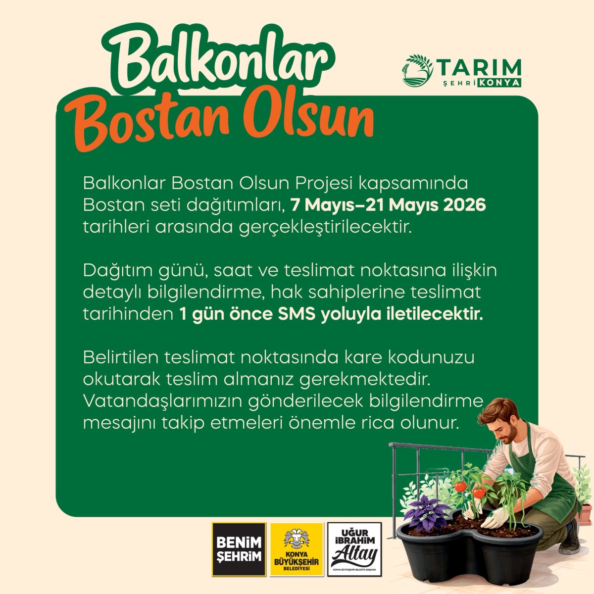 Sebze Yetiştirme Seti Dağıtımı Başlıyor