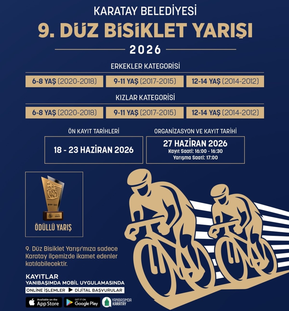 Konya'da 9. Düz Bisiklet Yarışı Başlıyor