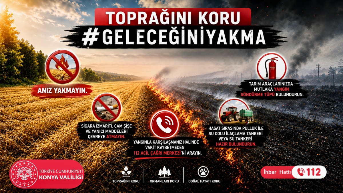 Konya Valiliğinden Hasat Dönemine İlişkin Açıklama