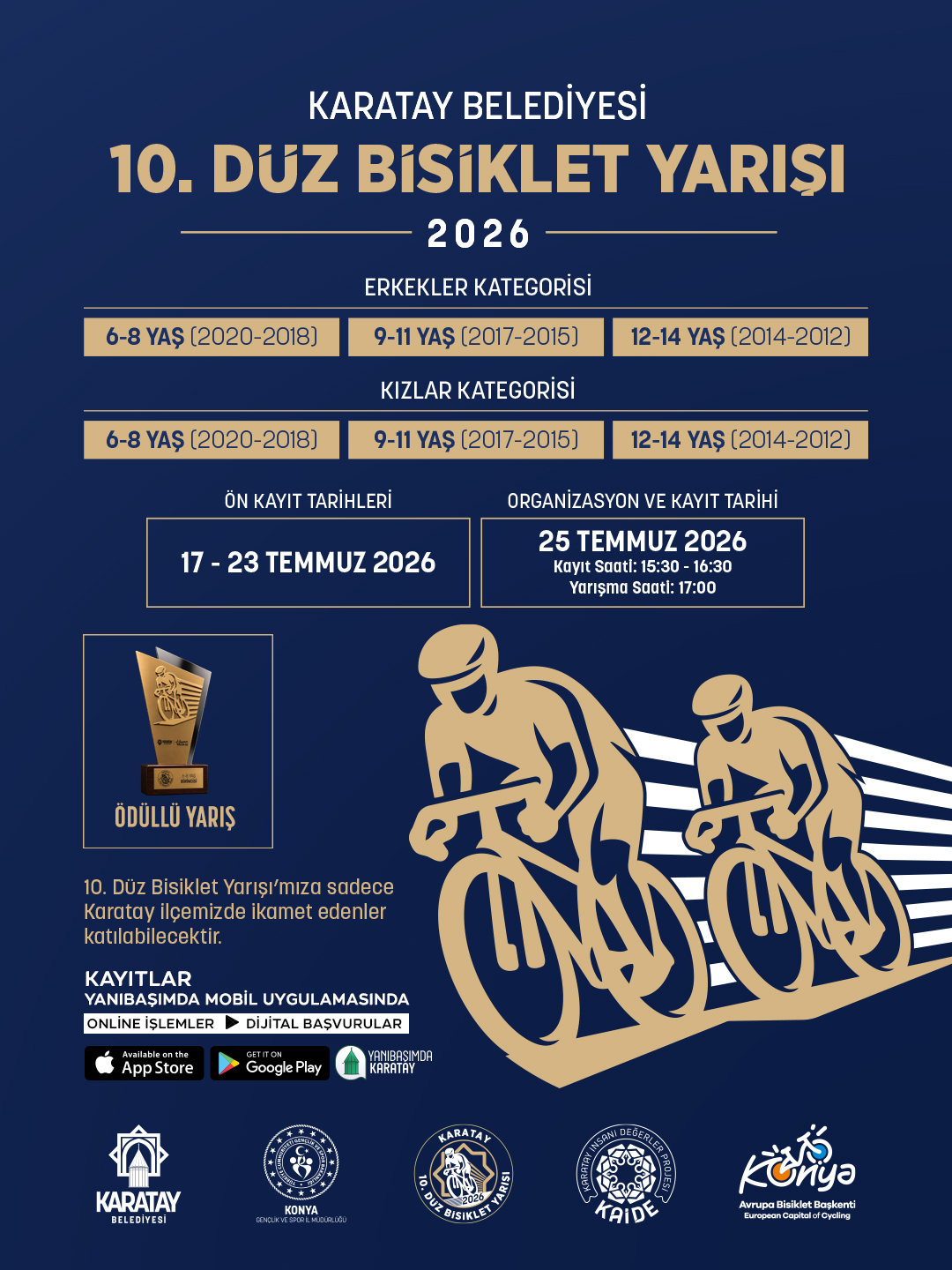 Minik Bisikletçiler Konya'da Kıyasıya Yarışacak!