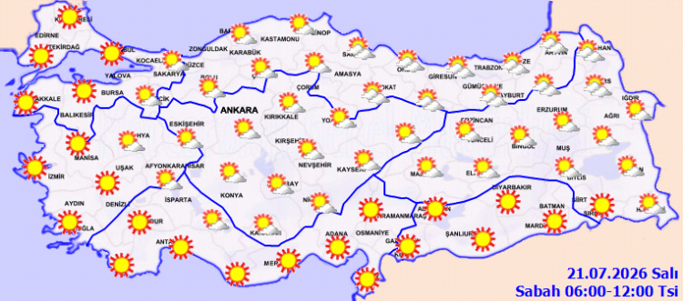 Bugün Hava Nasıl Olacak? (21.07.2026)