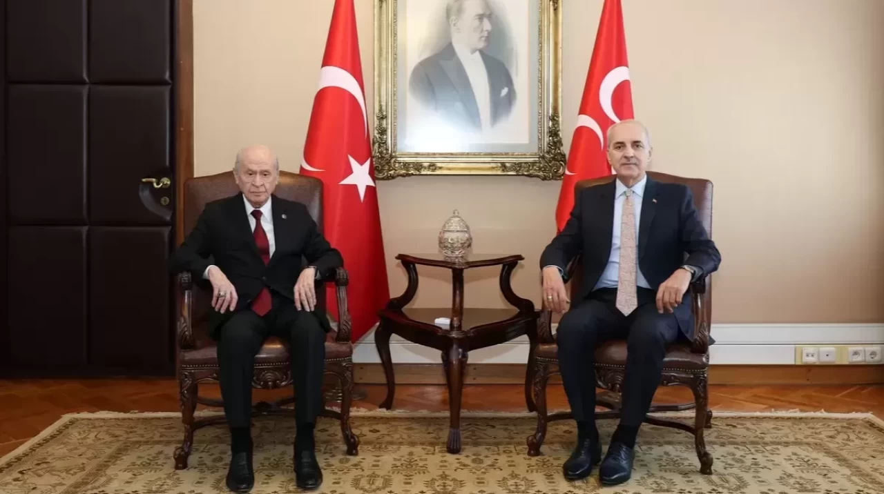 TBMM Başkanı Numan Kurtulmuş'tan MHP Lideri Bahçeli'ye 'Çerçeve Yasa' Ziyareti