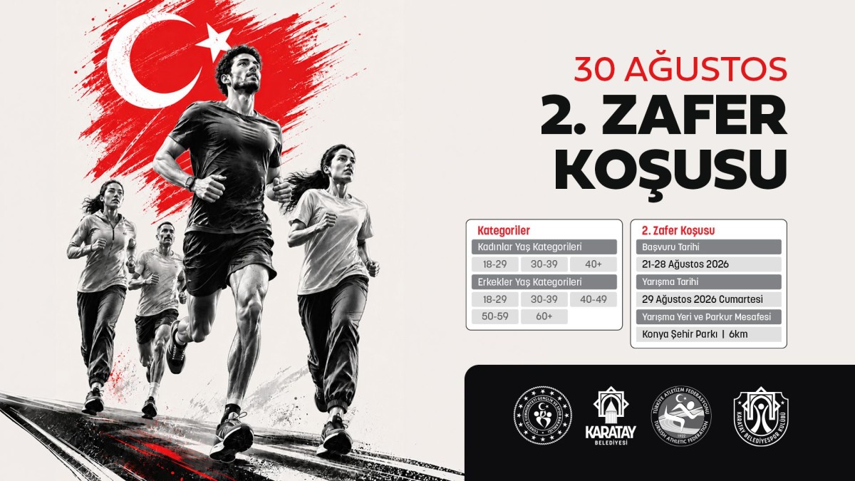 Karatay'da 30 Ağustos Coşkusu Koşuyla Taçlanacak