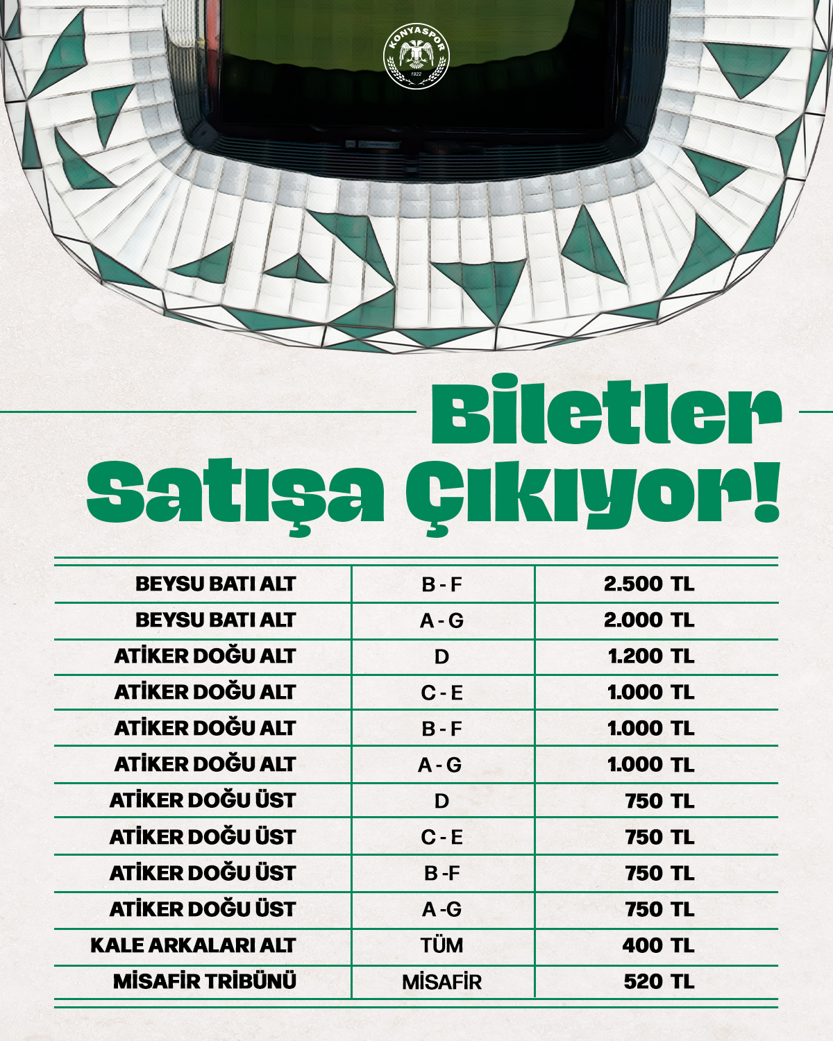 Trabzonspor Maçı Biletleri Satışa Çıkıyor