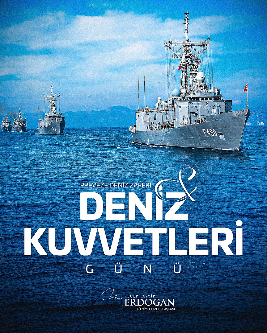 Cumhurbaşkanı Erdoğan’dan Preveze Deniz Zaferi ve Deniz Kuvvetleri Günü Mesajı