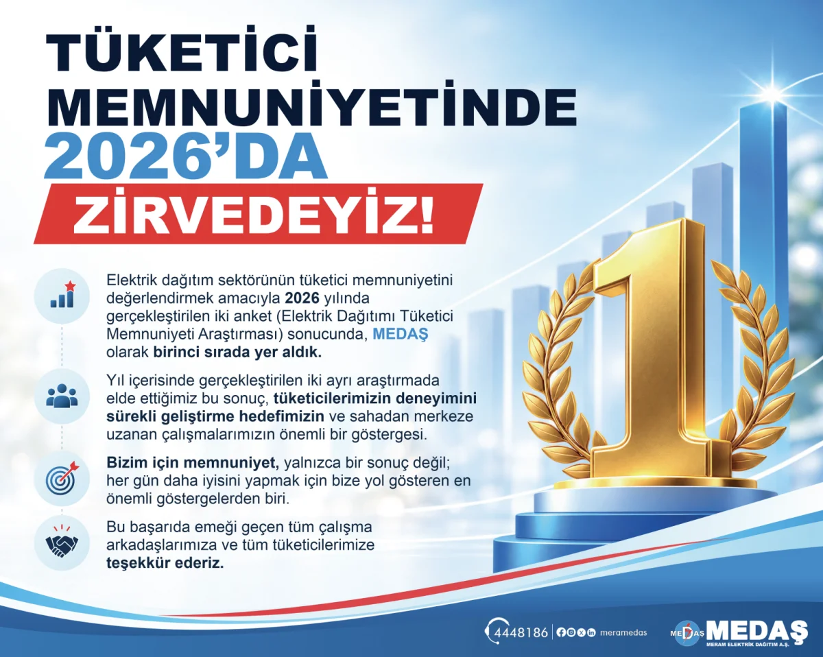 MEDAŞ’tan Tüketici Memnuniyetinde Çifte Başarı
