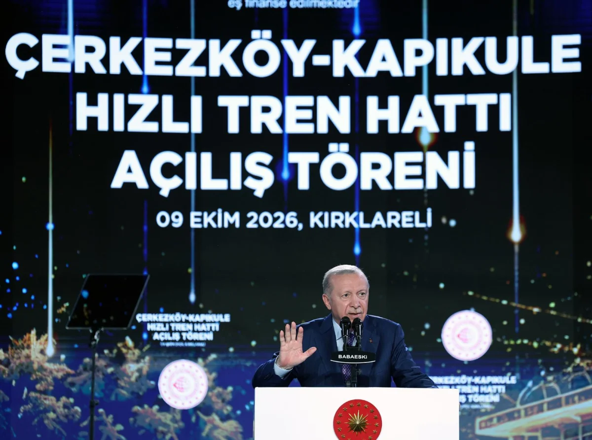 Cumhurbaşkanı Erdoğan Çerkezköy-Kapıkule Hızlı Tren Hattı’nı Hizmete Açtı