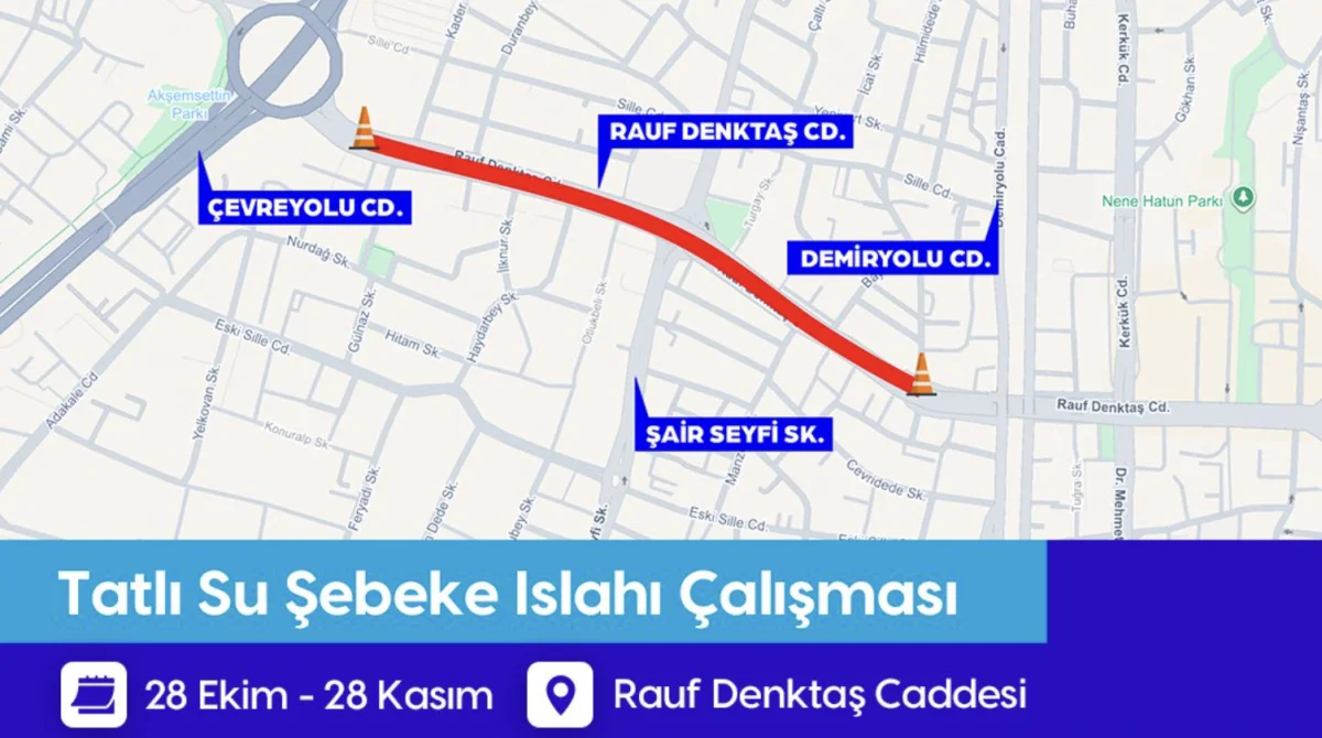Rauf Denktaş Caddesi’nde 1 Ay Sürecek Trafik Düzenlemesi!