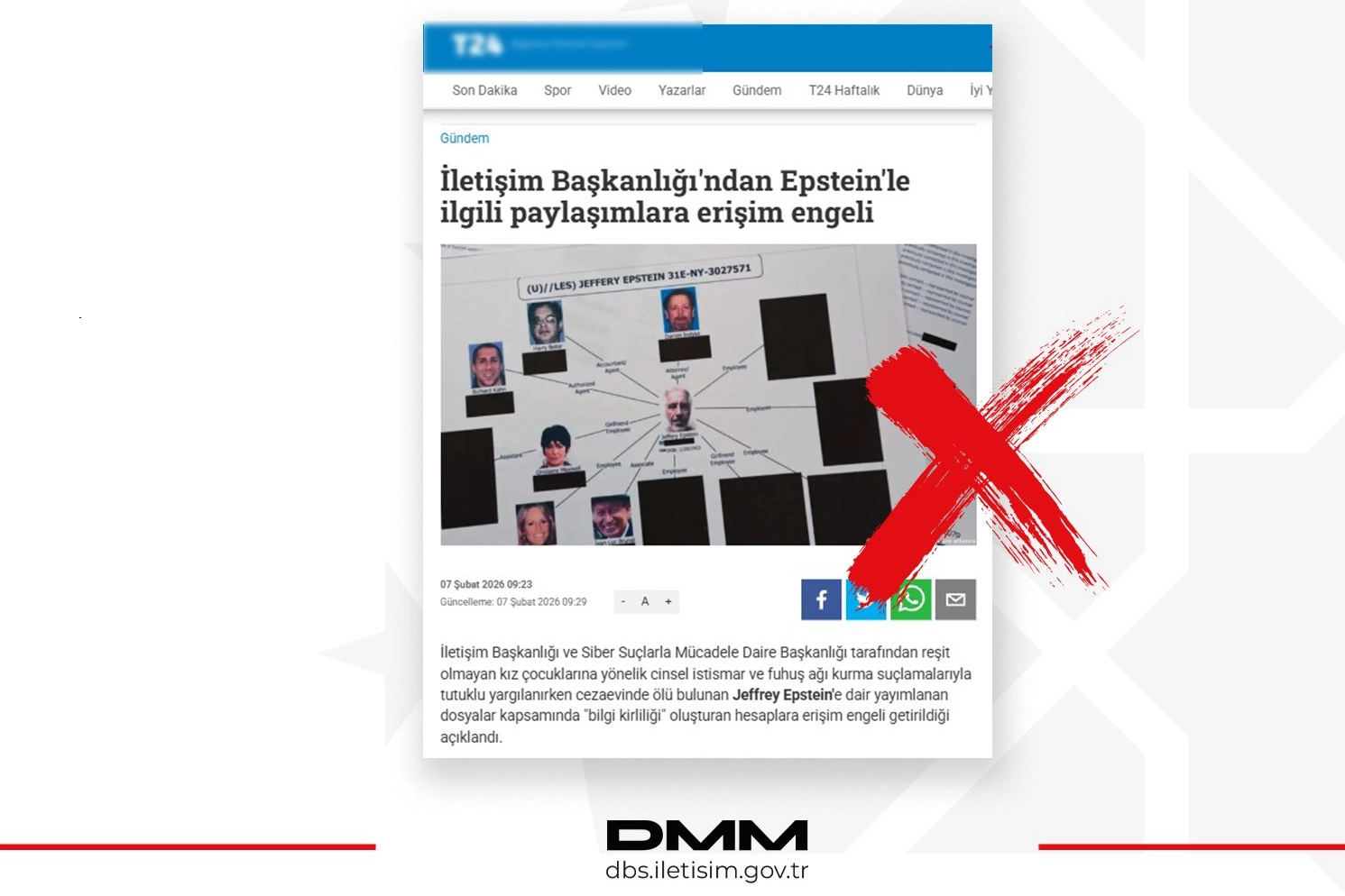 İletişim'den ″Epstein Paylaşımlarına Erişim Engeli″ İddiasına Yanıt