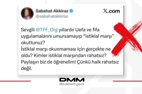 TFF İddialarına İletişim Başkanlığı'ndan Yalanlama: İstiklal Marşı Uygulaması Sürüyor