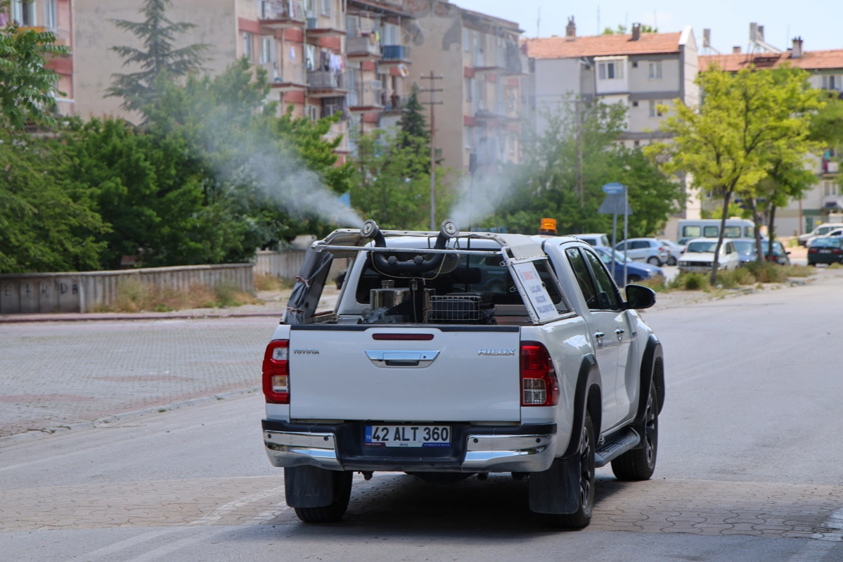 Selçuklu'da ilaçlama çalışmaları sürüyor