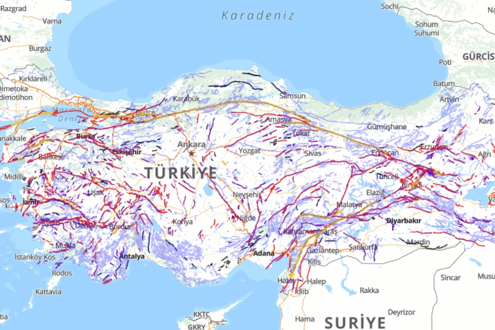 Türkiye'nin Diri Fay Haritası Güncellendi