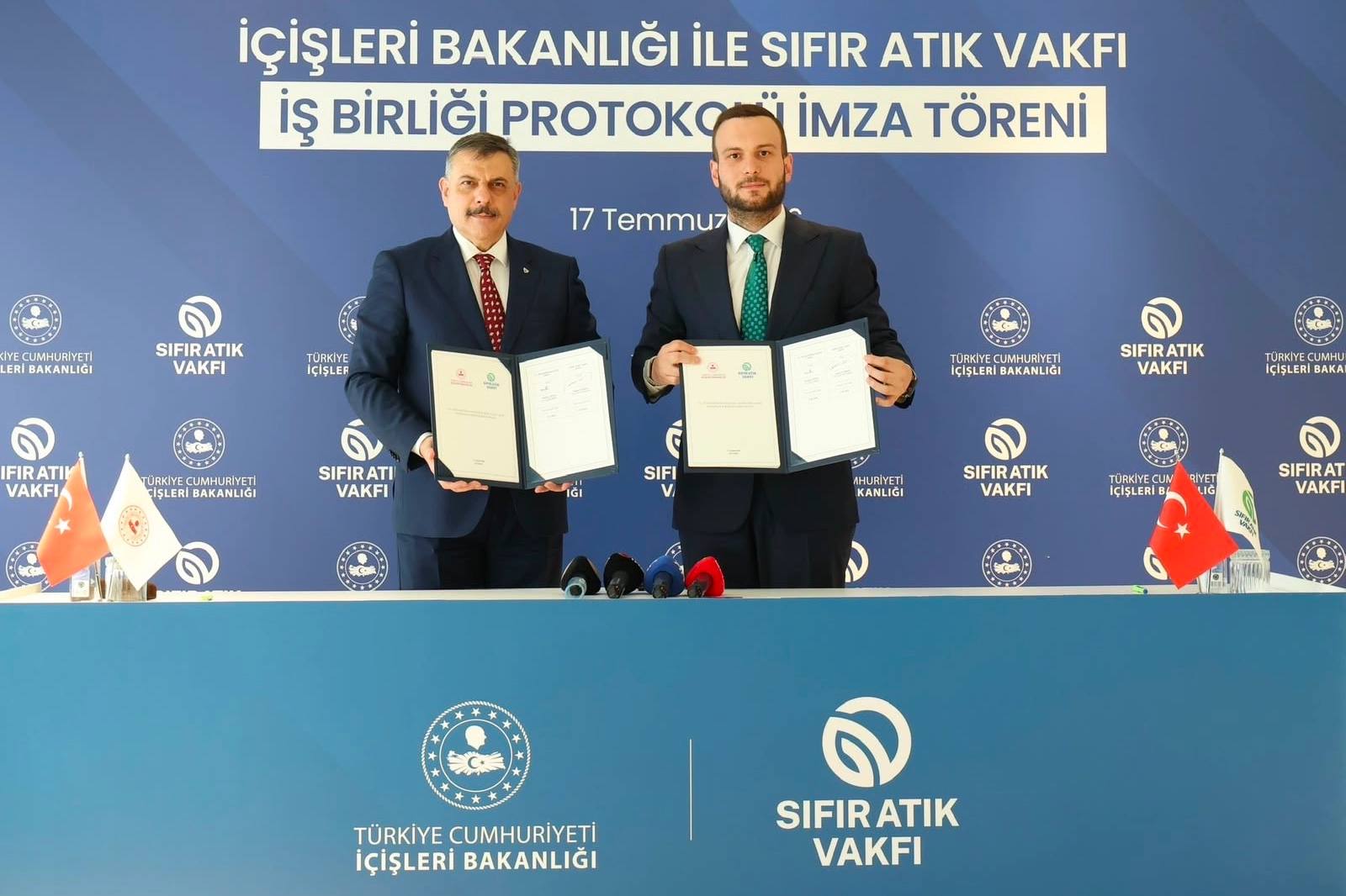 İçişleri Bakanlığı ile Sıfır Atık Vakfı Arasında Çevre İçin İş Birliği Protokolü
