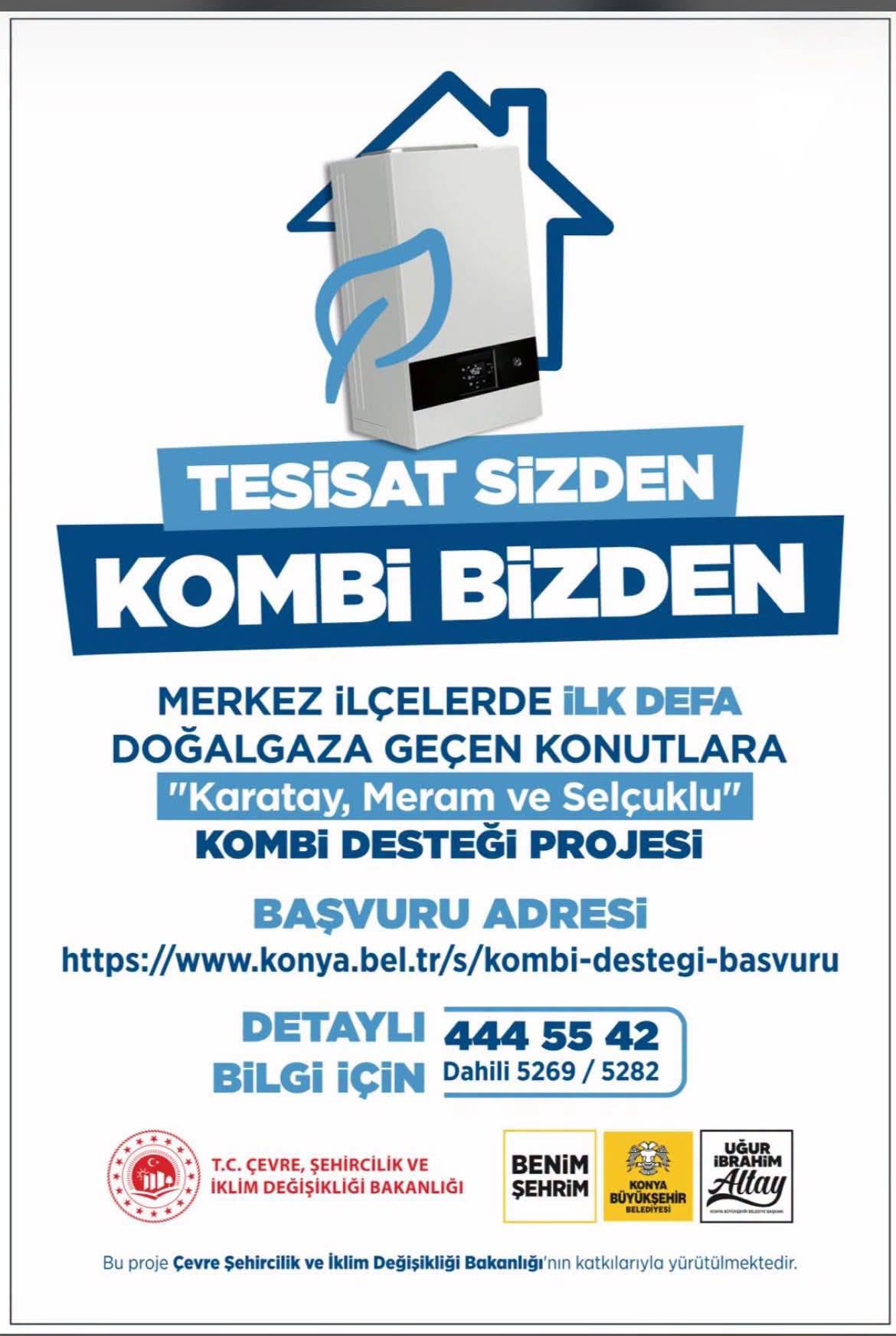 Doğalgaza Yeni Geçen Konutlara Kombi Desteği